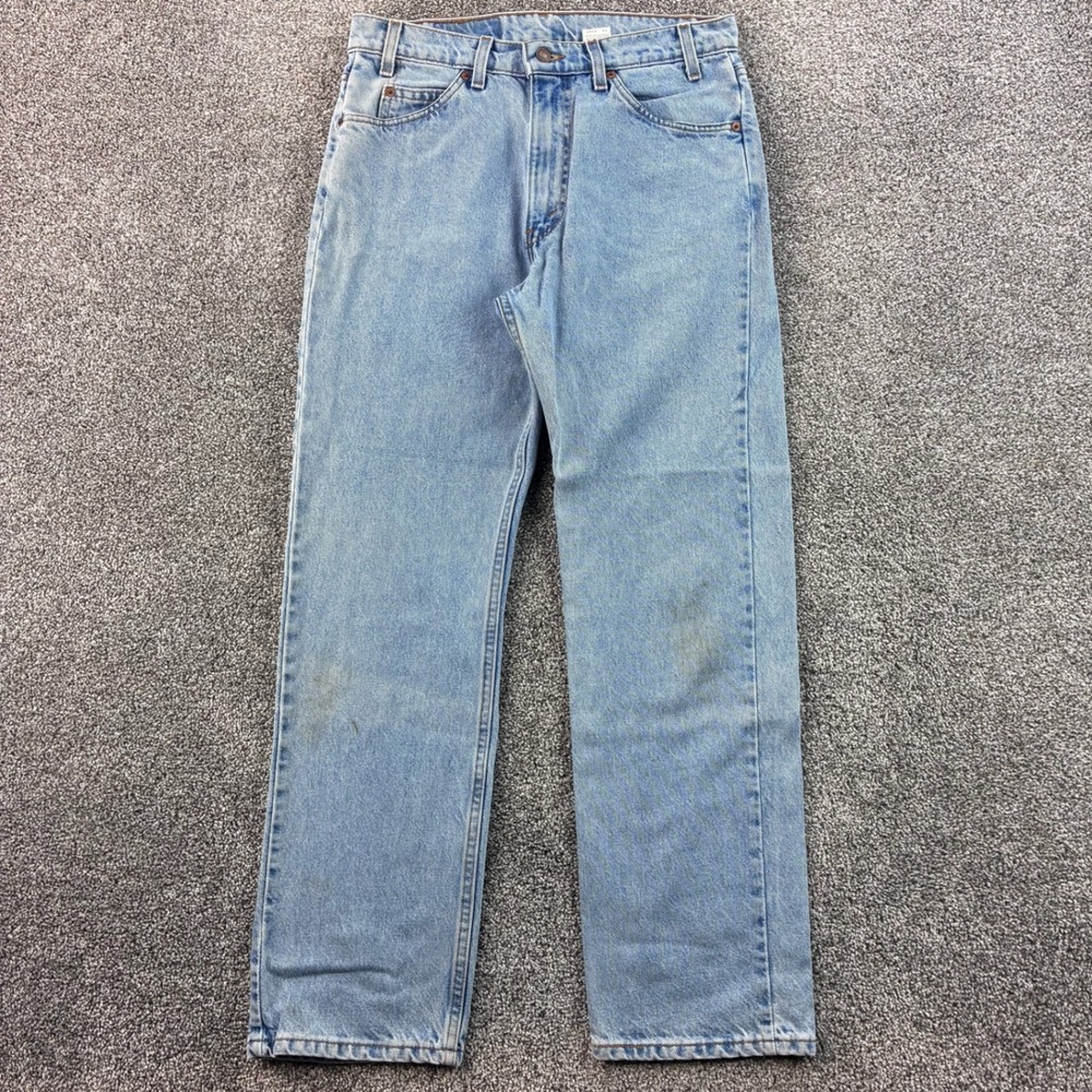 Vintage Levi's 505 Jeans Mens 33x30 Blue Cotton Orange Tab Straight USA Made